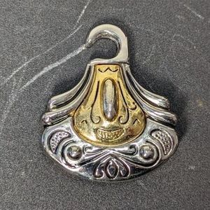 Vintage Dame Belt Two Toned Belt Buckle ~ Silver/Gold